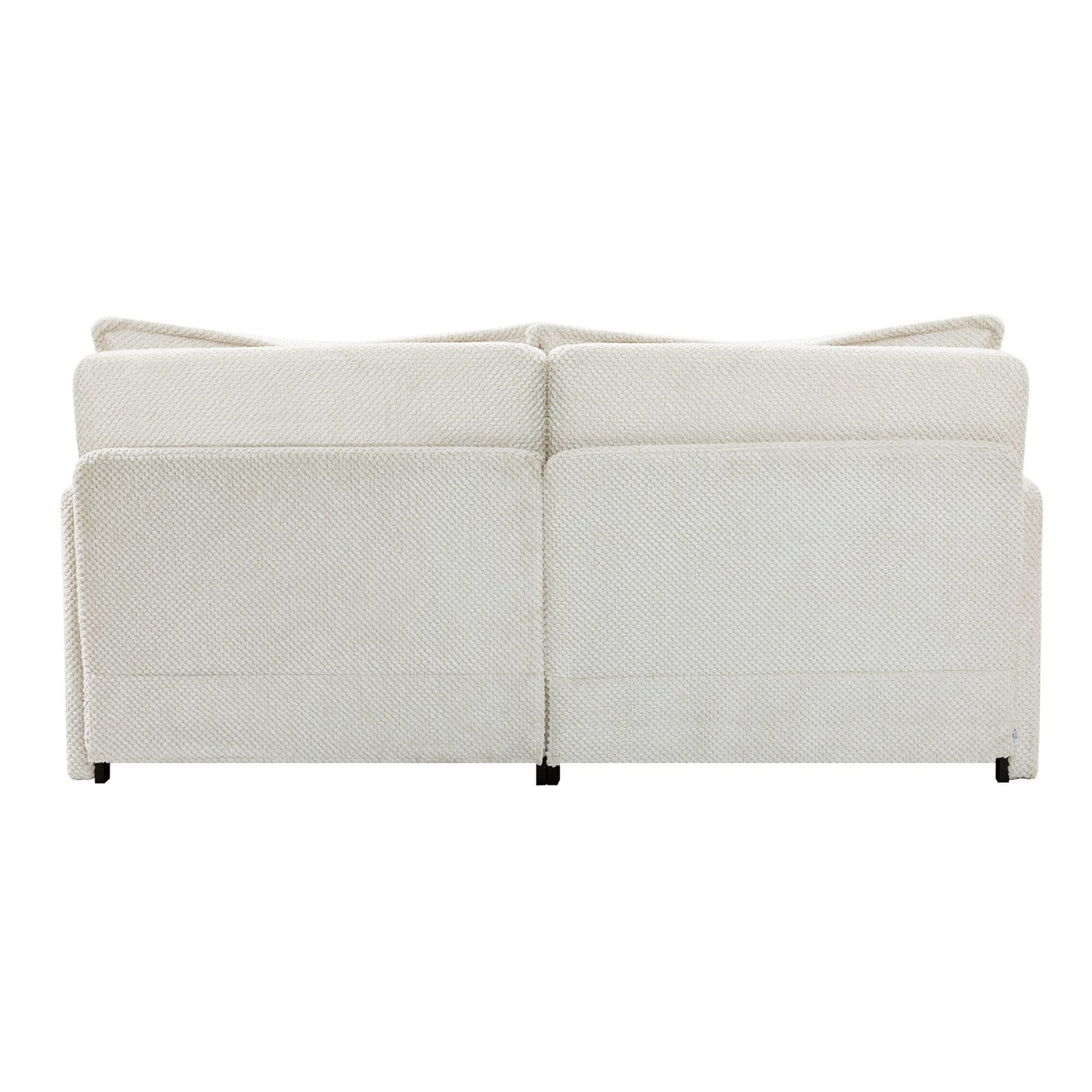 Divano letto convertibile 3 in 1 in velluto a coste da 73,6 pollici con letto estraibile, porte di ricarica USB e vano portaoggetti laterale