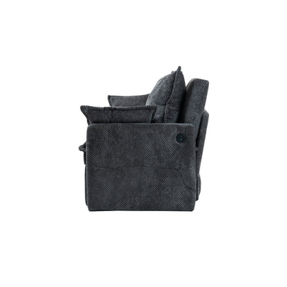 Divano letto convertibile 3 in 1 in velluto a coste da 73,6 pollici con letto estraibile, porte di ricarica USB e vano portaoggetti laterale