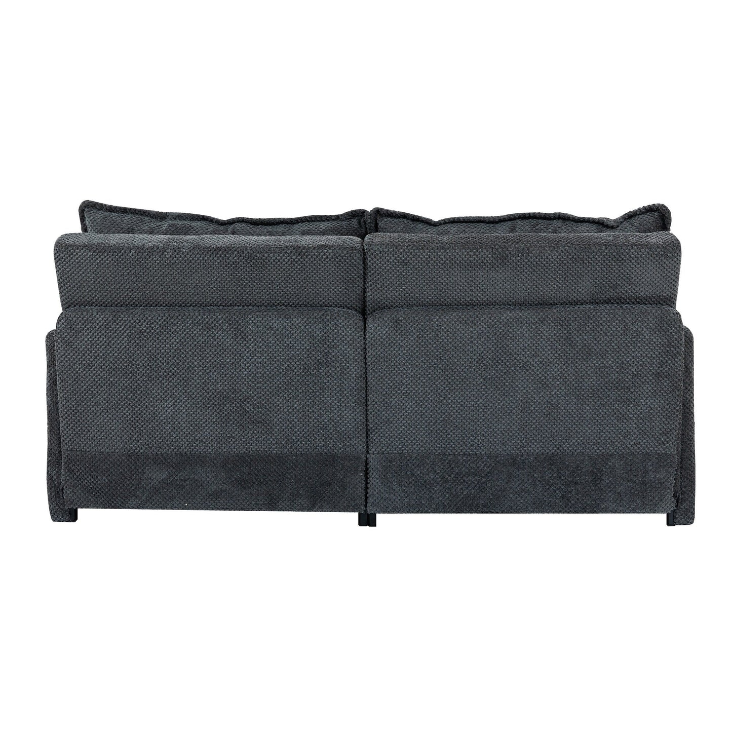 Divano letto convertibile 3 in 1 in velluto a coste da 73,6 pollici con letto estraibile, porte di ricarica USB e vano portaoggetti laterale