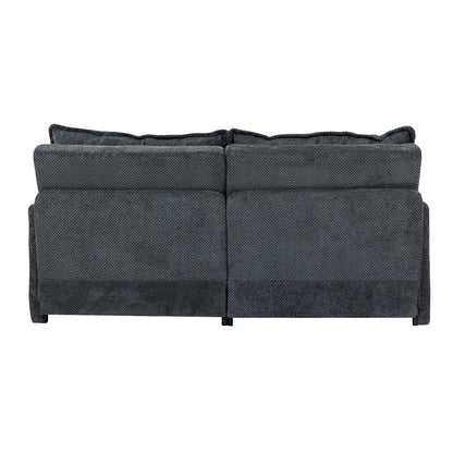 Divano letto convertibile 3 in 1 in velluto a coste da 73,6 pollici con letto estraibile, porte di ricarica USB e vano portaoggetti laterale