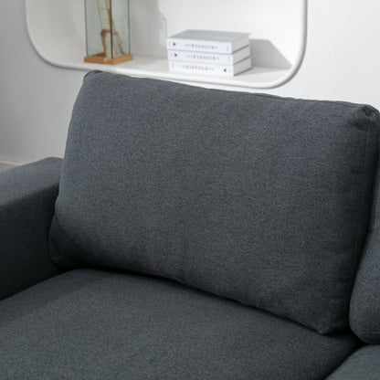 Divano a due posti in tessuto da 74,8'' con cuscini rimovibili, gambe in metallo e braccioli quadrati contemporanei