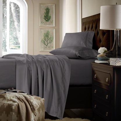 Federe in raso di cotone a 750 fili (set da 2)