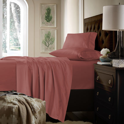 Set di lenzuola con tasche extra profonde in cotone 750TC con lenzuolo piatto oversize