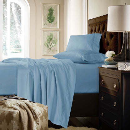 Set di lenzuola con tasche extra profonde in cotone 750TC con lenzuolo piatto oversize