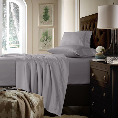 Set di lenzuola con tasche extra profonde in cotone 750TC con lenzuolo piatto oversize