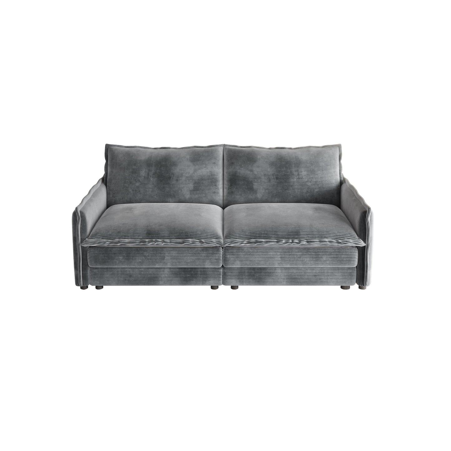 Divano a 2 posti in velluto a coste da 75 pollici con seduta profonda e 2 cuscini per soggiorno