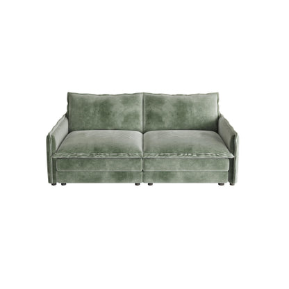 Divano a 2 posti in velluto a coste da 75 pollici con seduta profonda e 2 cuscini per soggiorno