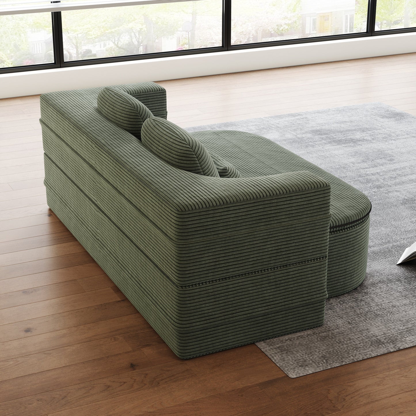 Divano letto trasformabile da 75'' con coperta, divano da pavimento, divano da salotto per soggiorno