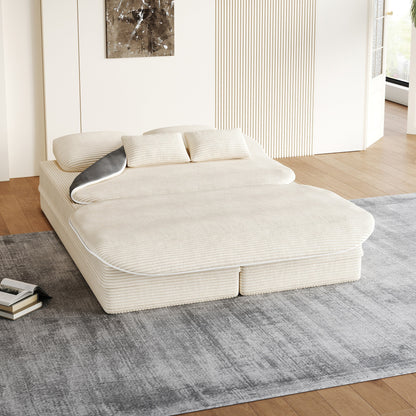 Divano letto trasformabile da 75'' con coperta, divano da pavimento, divano da salotto per soggiorno