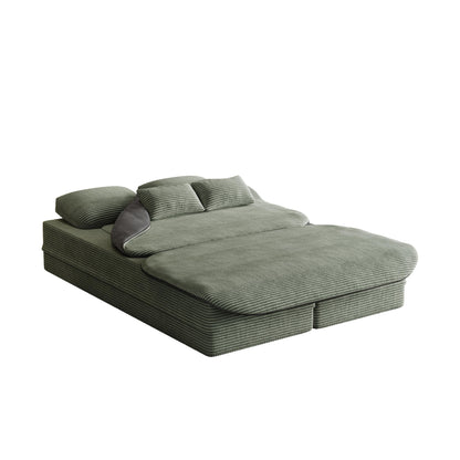 Divano letto trasformabile da 75'' con coperta, divano da pavimento, divano da salotto per soggiorno