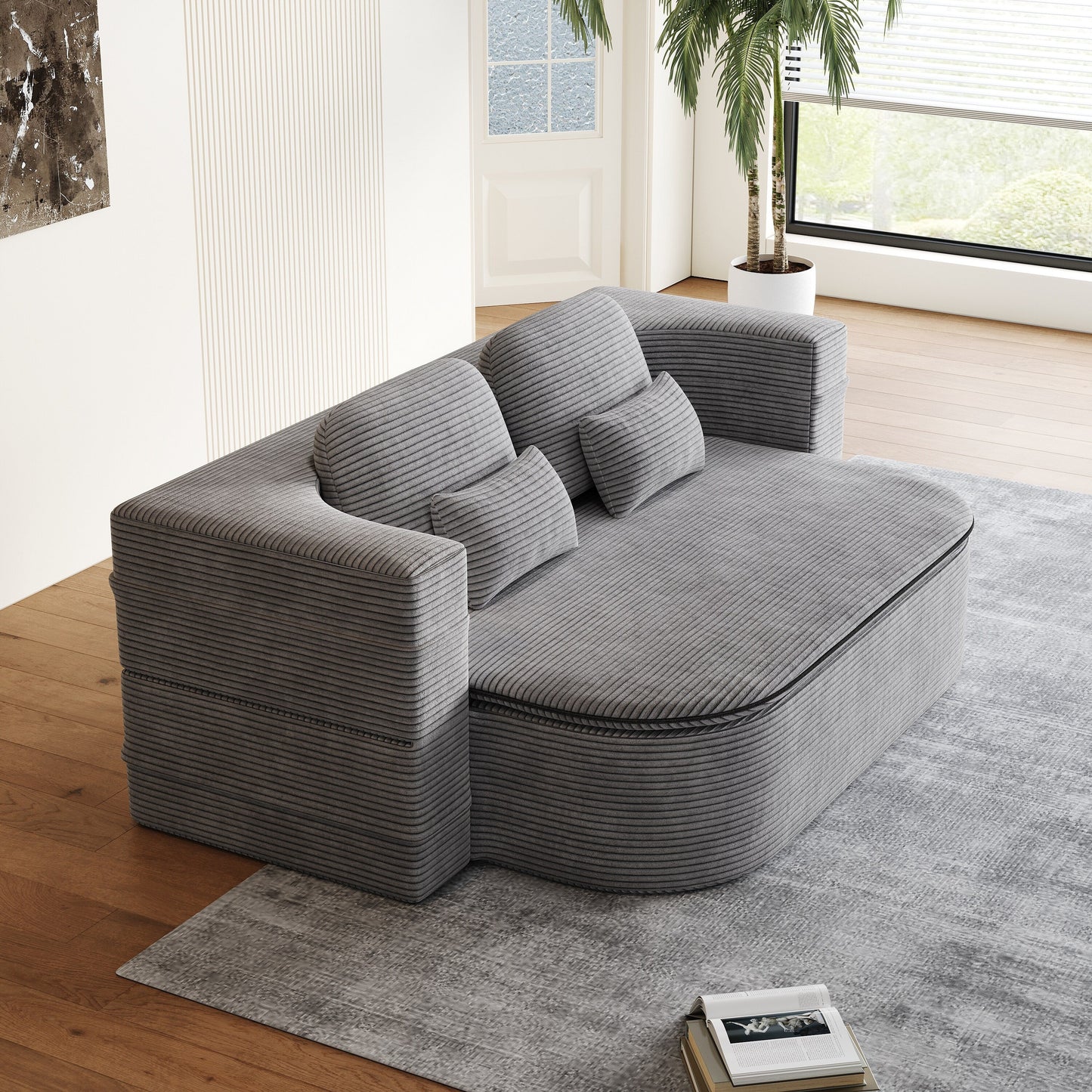 Divano letto trasformabile da 75'' con coperta, divano da pavimento, divano da salotto per soggiorno