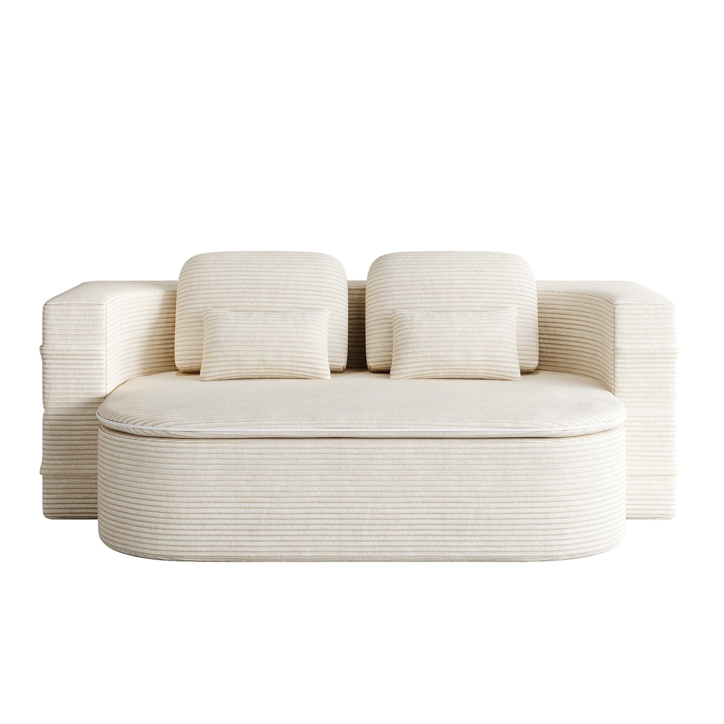 Divano letto trasformabile da 75'' con coperta, divano da pavimento, divano da salotto per soggiorno