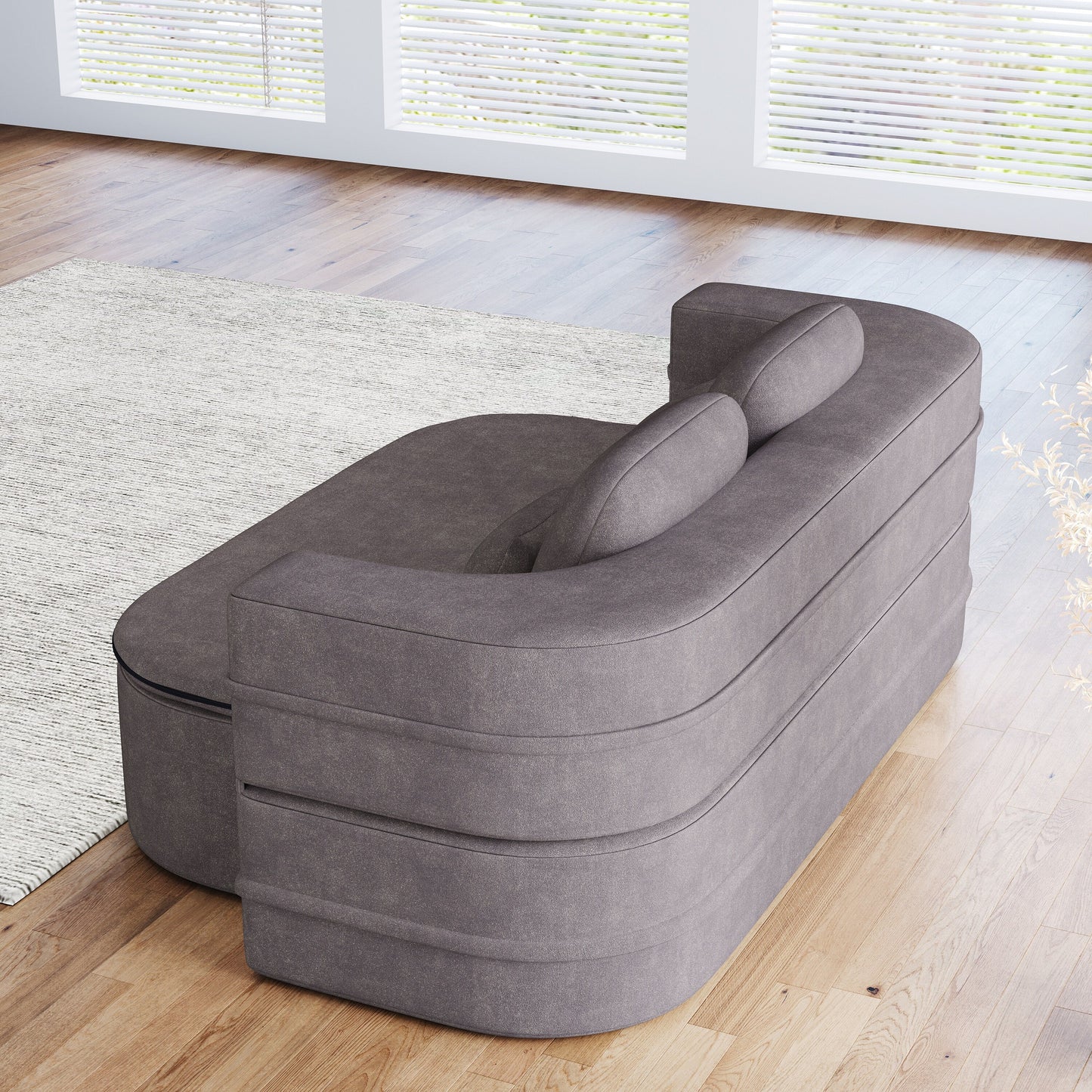 Divano letto trasformabile da 75'' con coperta, divano da pavimento, divano da salotto per soggiorno