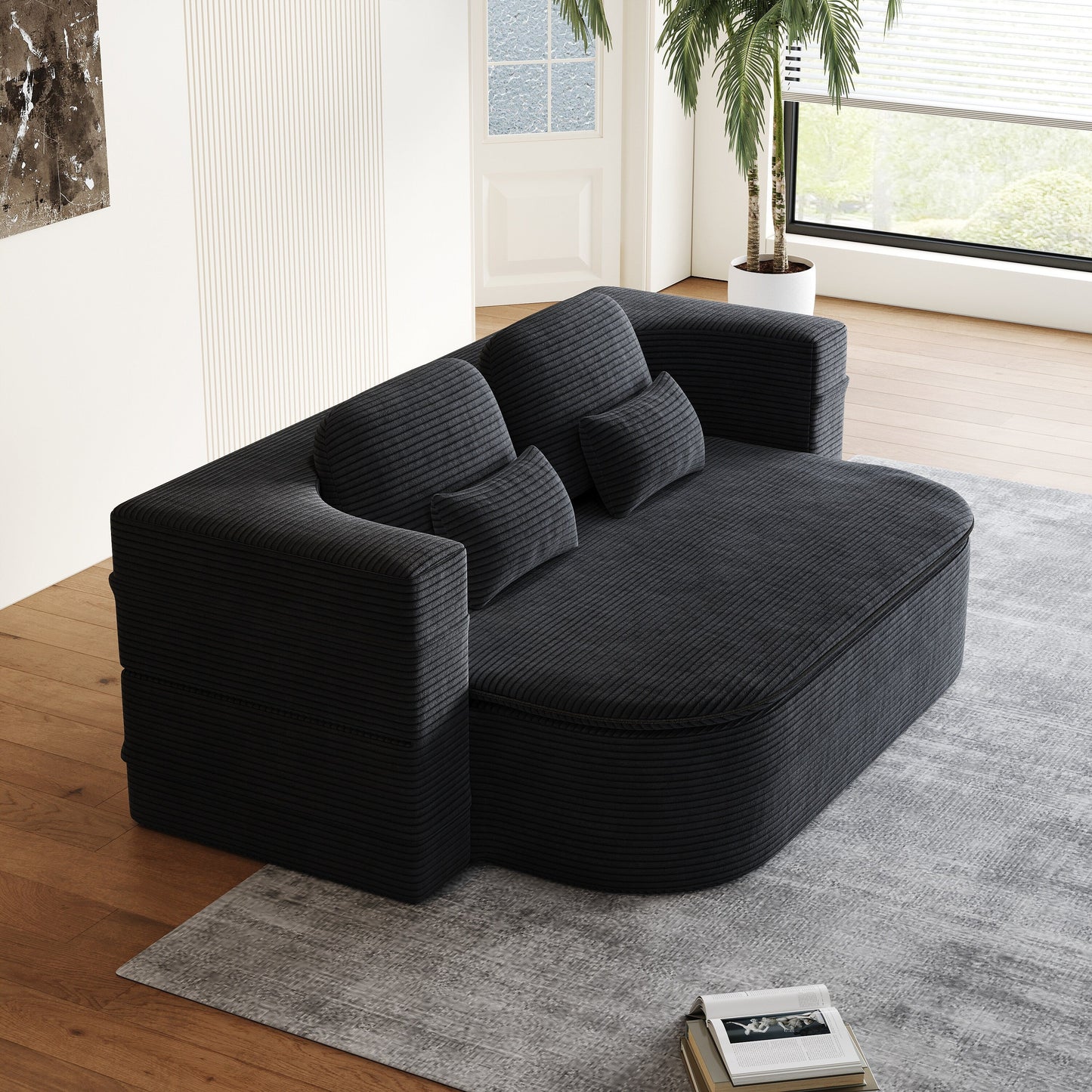 Divano letto trasformabile da 75'' con coperta, divano da pavimento, divano da salotto per soggiorno