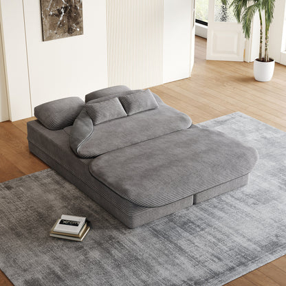 Divano letto trasformabile da 75'' con coperta, divano da pavimento, divano da salotto per soggiorno