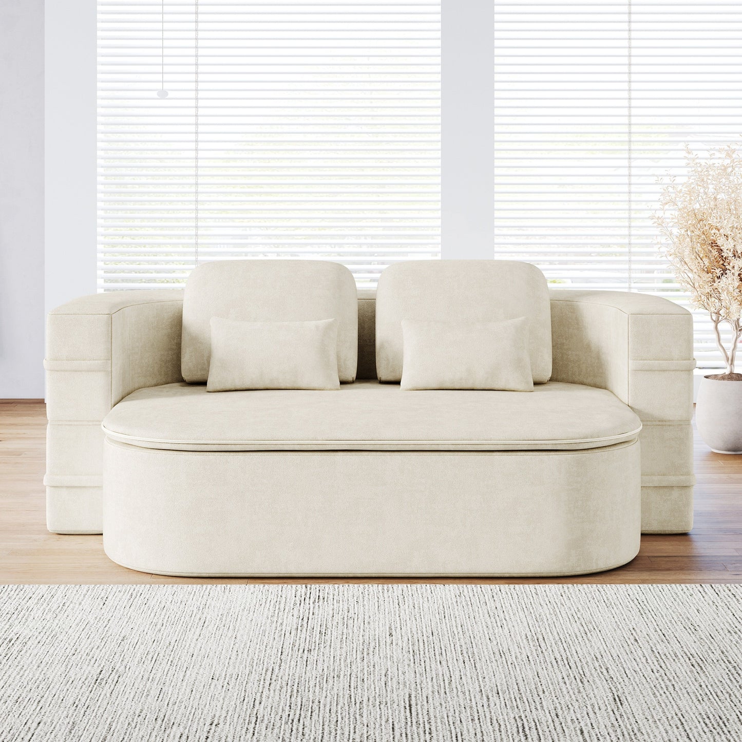 Divano letto trasformabile da 75'' con coperta, divano da pavimento, divano da salotto per soggiorno