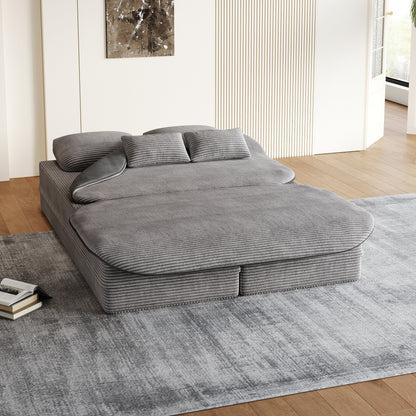 Divano letto trasformabile da 75'' con coperta, divano da pavimento, divano da salotto per soggiorno