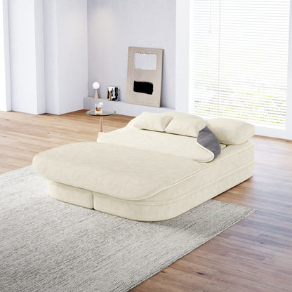 Divano letto trasformabile da 75'' con coperta, divano da pavimento, divano da salotto per soggiorno
