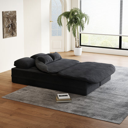 Divano letto trasformabile da 75'' con coperta, divano da pavimento, divano da salotto per soggiorno