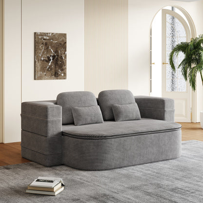 Divano letto pieghevole convertibile 2 in 1 da 75'' in schiuma con coperta multifunzionale