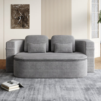 Divano letto pieghevole convertibile 2 in 1 da 75'' in schiuma con coperta multifunzionale