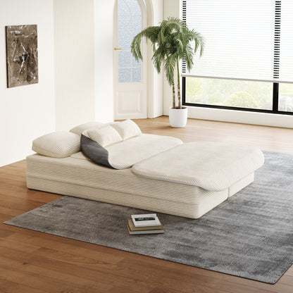 Divano letto pieghevole convertibile 2 in 1 da 75'' in schiuma con coperta multifunzionale