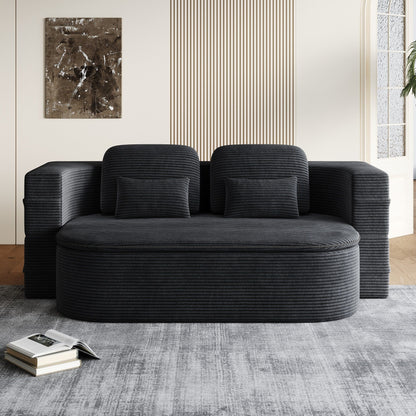 Divano letto pieghevole convertibile 2 in 1 da 75'' in schiuma con coperta multifunzionale