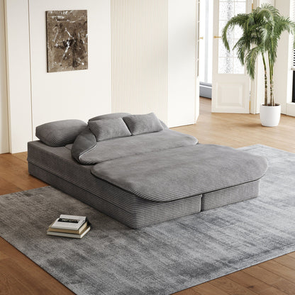 Divano letto pieghevole convertibile 2 in 1 da 75'' in schiuma con coperta multifunzionale