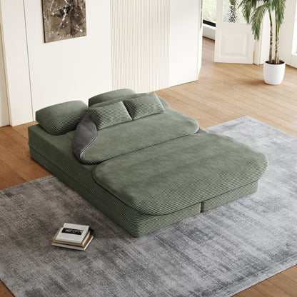 Divano letto pieghevole convertibile 2 in 1 da 75'' in schiuma con coperta multifunzionale