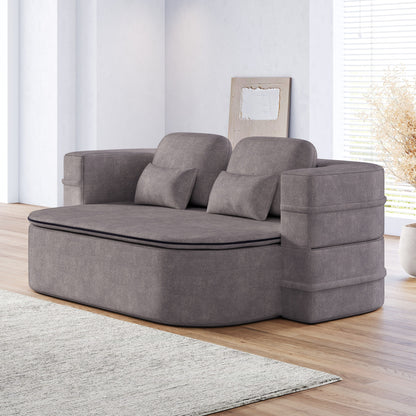 Divano letto pieghevole 2 in 1 da 75'', divano letto trasformabile in ciniglia di schiuma con coperta multifunzionale, divano da salotto