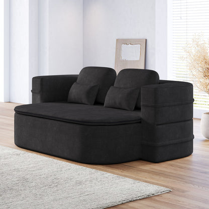 Divano letto pieghevole 2 in 1 da 75'', divano letto trasformabile in ciniglia di schiuma con coperta multifunzionale, divano da salotto