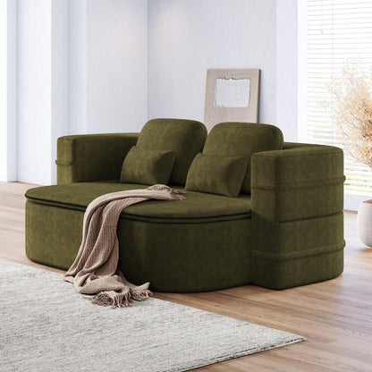 Divano letto pieghevole 2 in 1 da 75'', divano letto trasformabile in ciniglia di schiuma con coperta multifunzionale, divano da salotto