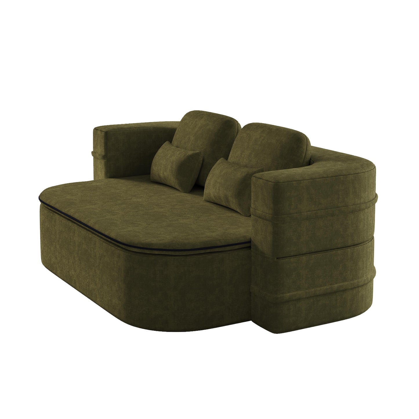 Divano letto pieghevole 2 in 1 da 75'', divano letto trasformabile in ciniglia di schiuma con coperta multifunzionale, divano da salotto