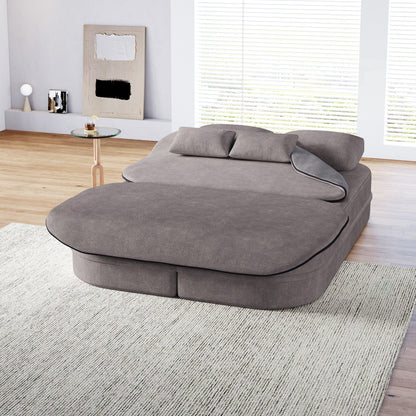 Divano letto pieghevole 2 in 1 da 75'', divano letto trasformabile in ciniglia di schiuma con coperta multifunzionale, divano da salotto