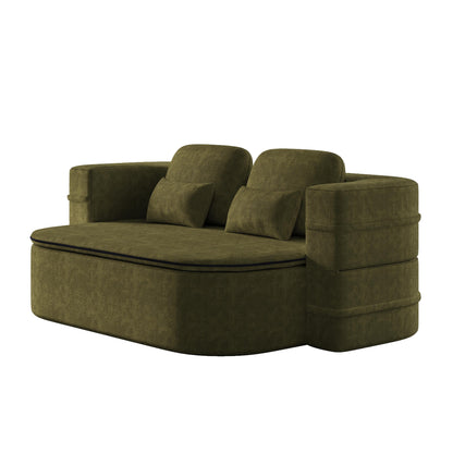 Divano letto pieghevole 2 in 1 da 75'', divano letto trasformabile in ciniglia di schiuma con coperta multifunzionale, divano da salotto