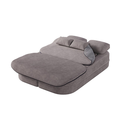 Divano letto pieghevole 2 in 1 da 75'', divano letto trasformabile in ciniglia di schiuma con coperta multifunzionale, divano da salotto