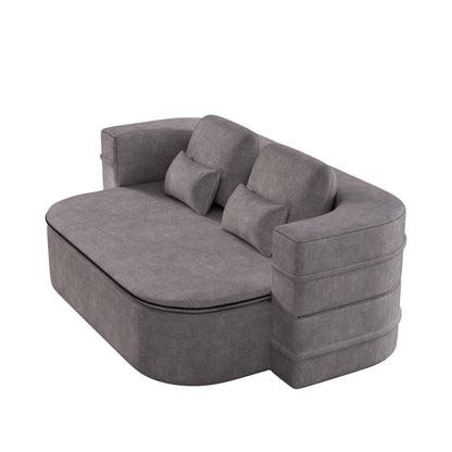 Divano letto pieghevole 2 in 1 da 75'', divano letto trasformabile in ciniglia di schiuma con coperta multifunzionale, divano da salotto