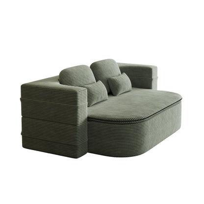Divano pieghevole 2 in 1 da 75'', divano letto trasformabile in schiuma con coperta multifunzionale, divano da pavimento