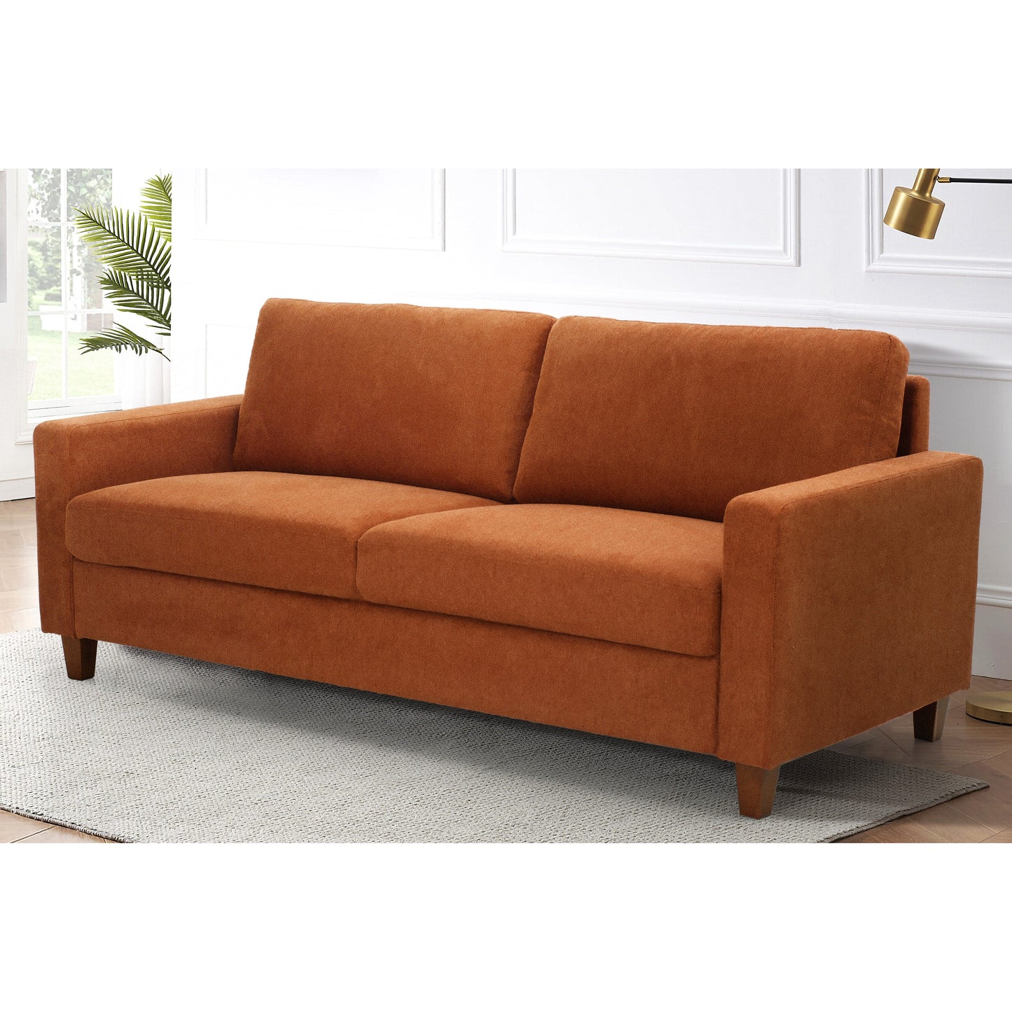 Divano imbottito da soggiorno di transizione da 77 pollici