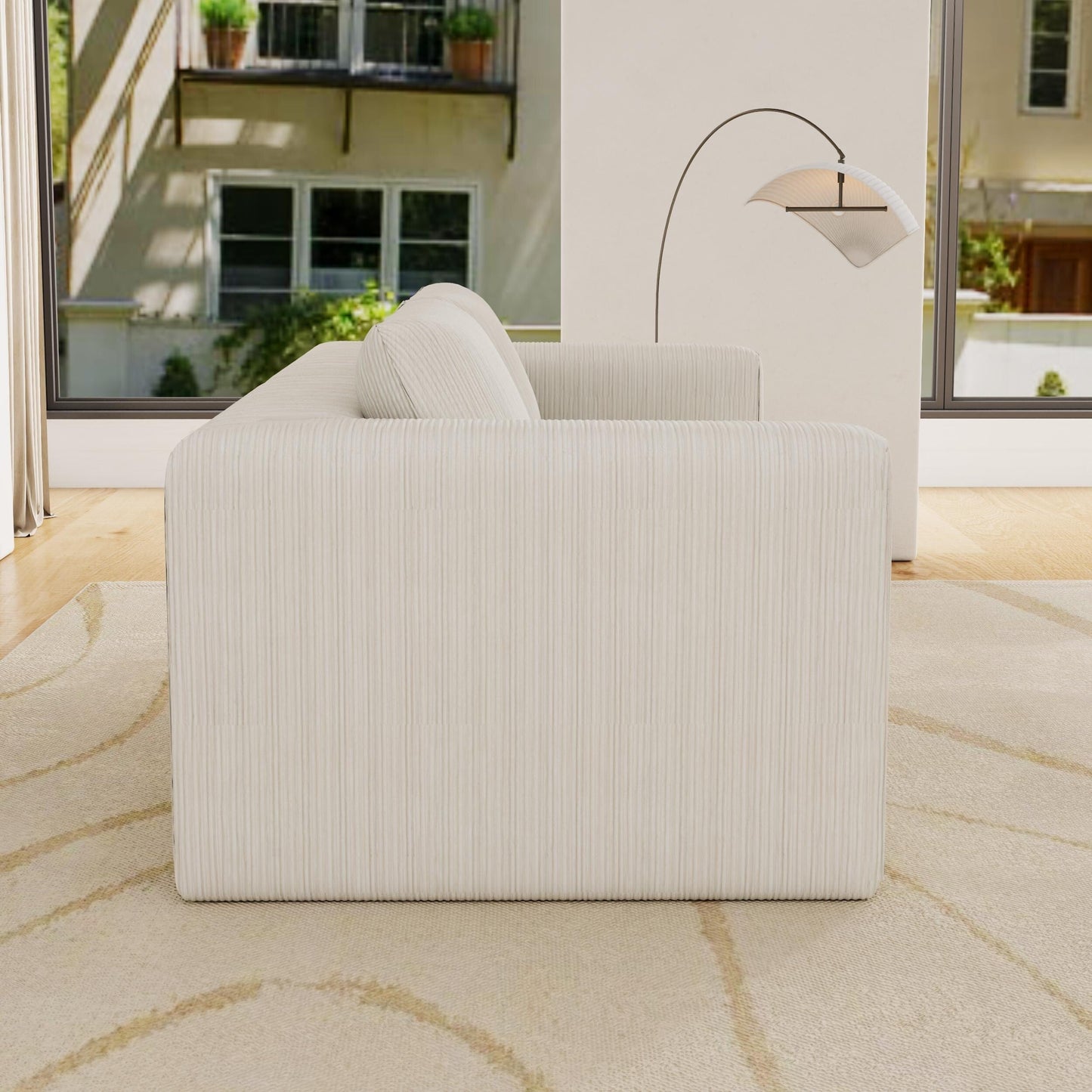 Divano modulare a 2 posti in velluto a coste Cloud da 78,74 pollici, senza montaggio richiesto