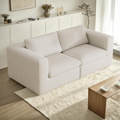 Divano modulare a 2 posti in velluto a coste Cloud da 78,74 pollici, senza montaggio richiesto