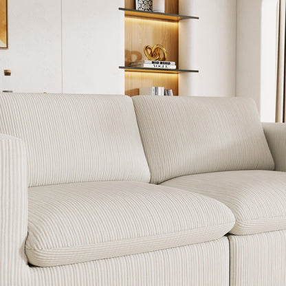 Divano modulare a 2 posti in velluto a coste Cloud da 78,74 pollici, senza montaggio richiesto