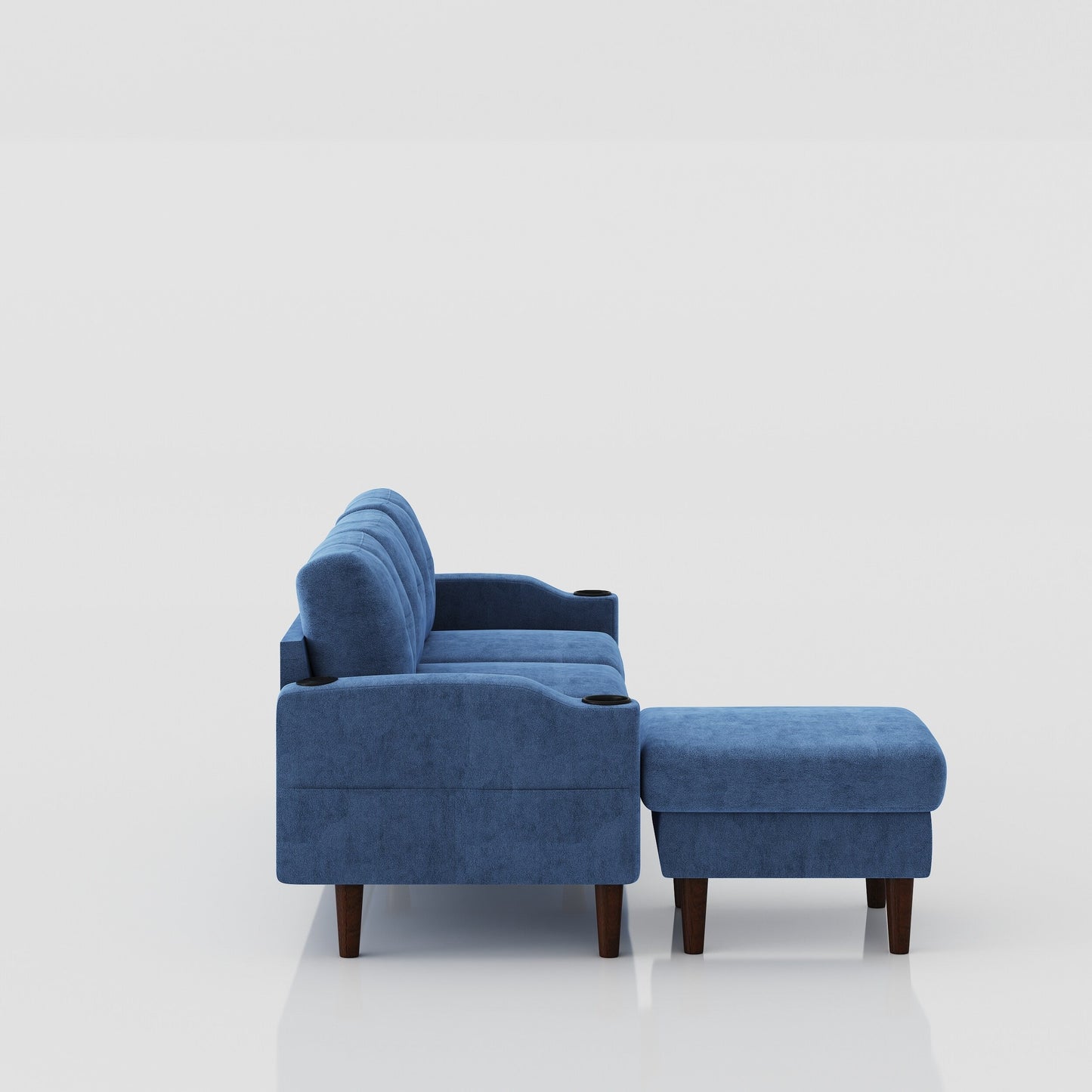 Divano a 3 posti trasformabile a L da 78,74'' con pouf contenitore