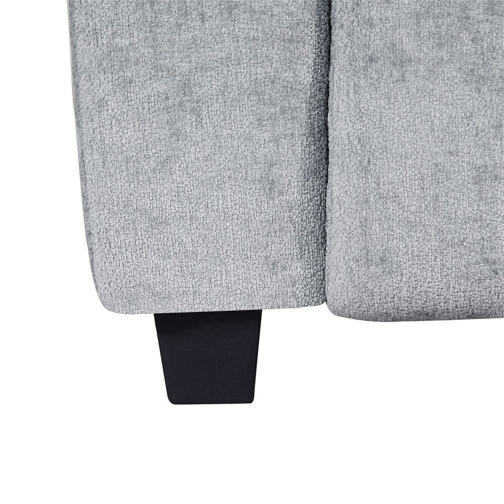 Divano imbottito in ciniglia 78.7 con gambe