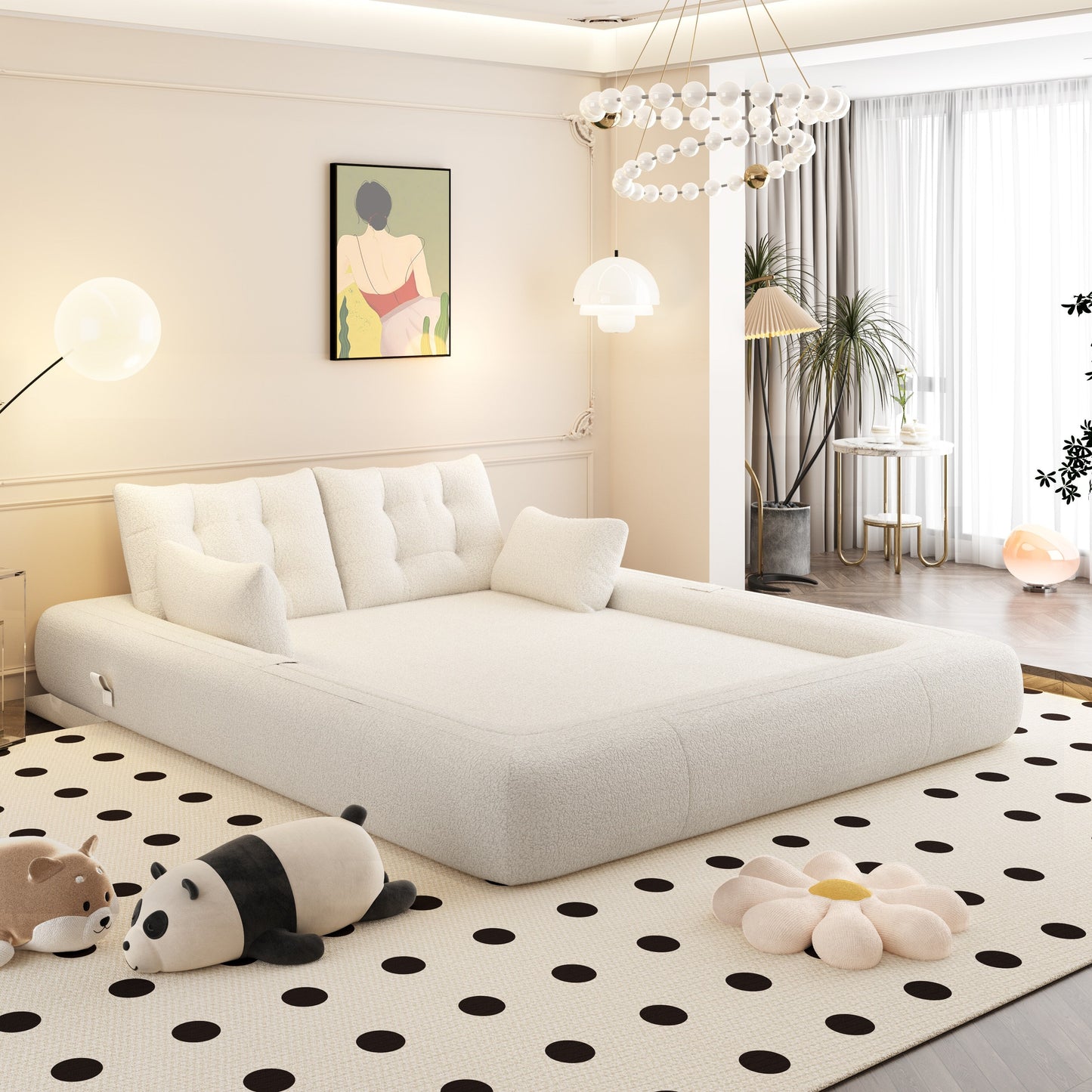 78.7 Letto per cani umano, divano letto pieghevole 3 in 1