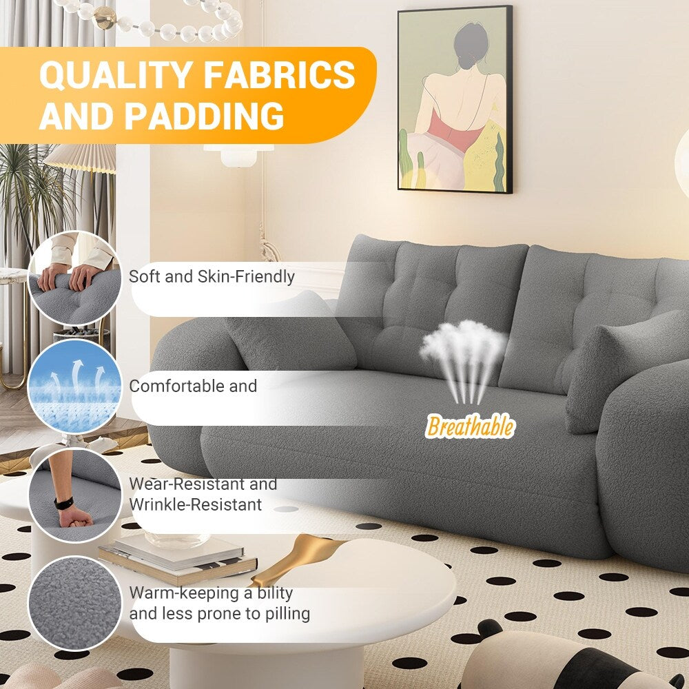 Divano letto Teddy a 3 posti, divano letto modulare, divano trasformabile, divano letto