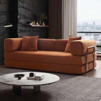 Divano letto trasformabile da 78,8 metri con cuscino, supporto per la schiena, bracciolo, divano da pavimento, divano a compressione, divano futon, letto da salotto