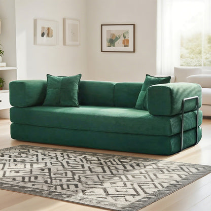 Divano letto trasformabile da 78,8 metri con cuscino, supporto per la schiena, bracciolo, divano da pavimento, divano a compressione, divano futon, letto da salotto