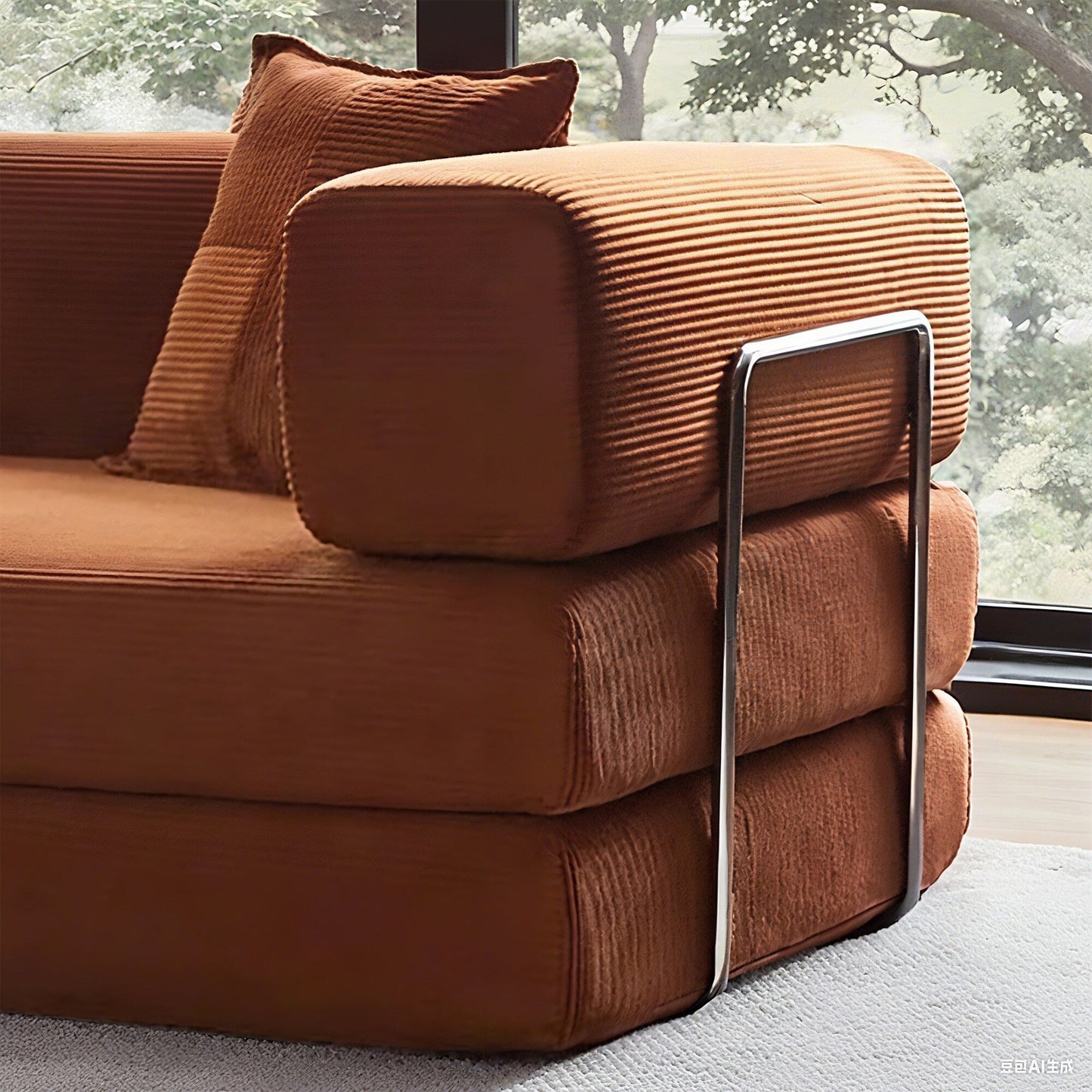 Divano letto trasformabile da 78,8 metri con cuscino, supporto per la schiena, bracciolo, divano da pavimento, divano a compressione, divano futon, letto da salotto