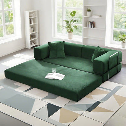 Divano letto trasformabile da 78,8 metri con cuscino, supporto per la schiena, bracciolo, divano da pavimento, divano a compressione, divano futon, letto da salotto